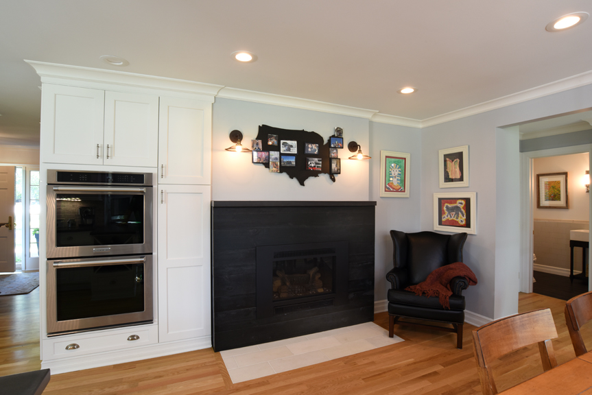 Clean Contemporary Kitchen - kitchen fire_place living_area - 2 -Small_Fireplace_DSC_5610